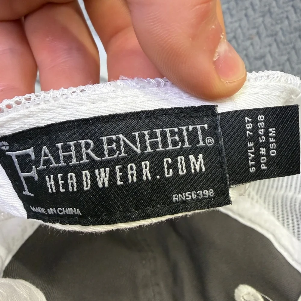 Fahrenheit San Francisco Trucker Hat Grey White Mesh Snapback Cap 5438